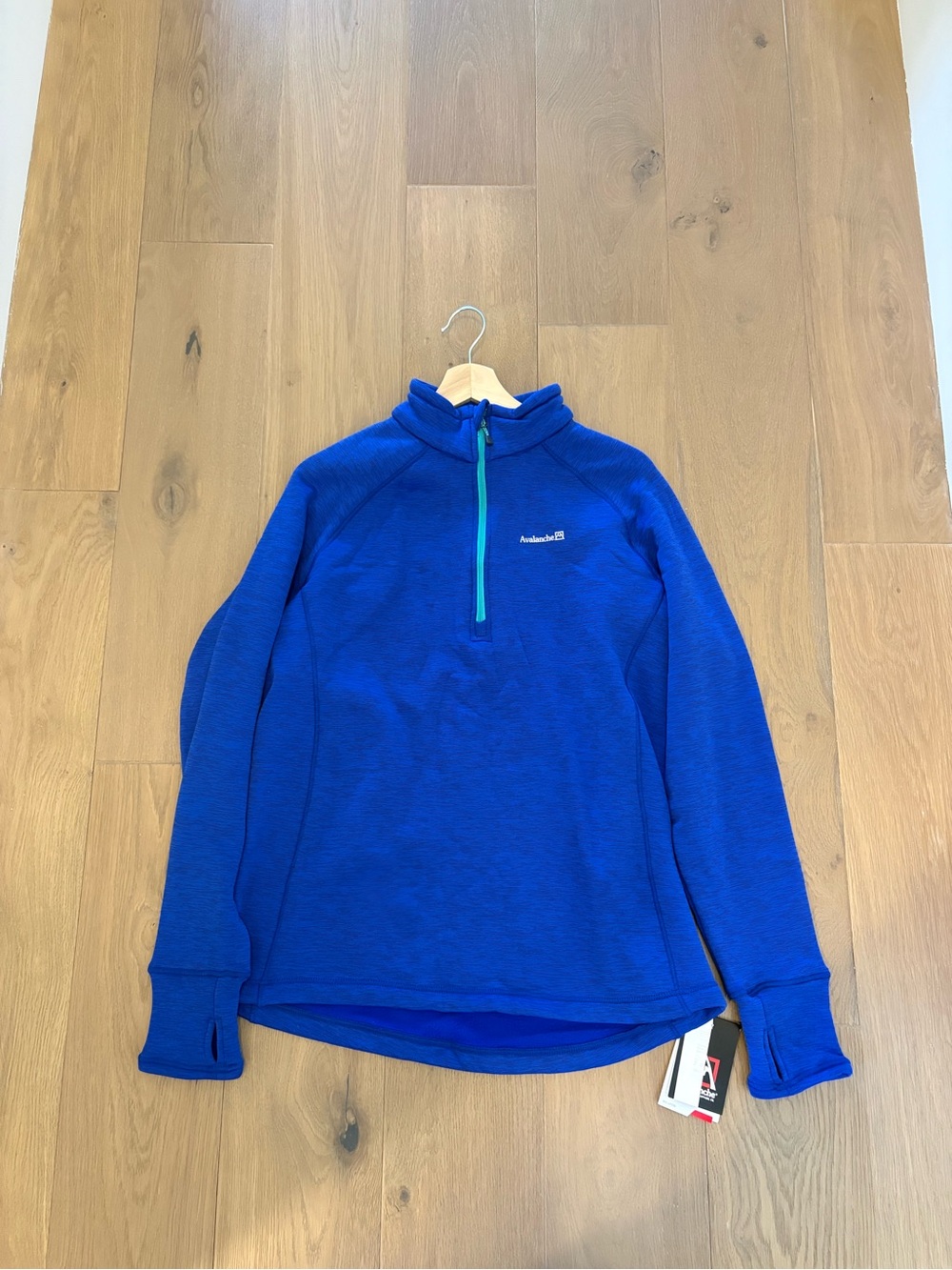 Avalanche Blue Quarter-Zip Pullover with Teal Zipper